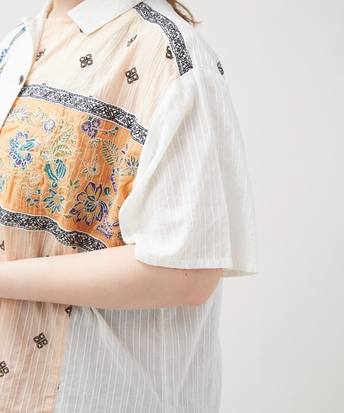チャイハネ（チャイハネ）の「【チャイハネ】レヘンナ刺繍シャツ（シャツ/ブラウス・レディース・ターコイズブルー/ブラウン/ホワイト・FREE）」の15枚目の写真
