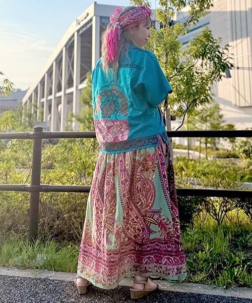 チャイハネ（チャイハネ）の「【チャイハネ】レヘンナ刺繍シャツ（シャツ/ブラウス・レディース・ターコイズブルー/ブラウン/ホワイト・FREE）」の18枚目の写真