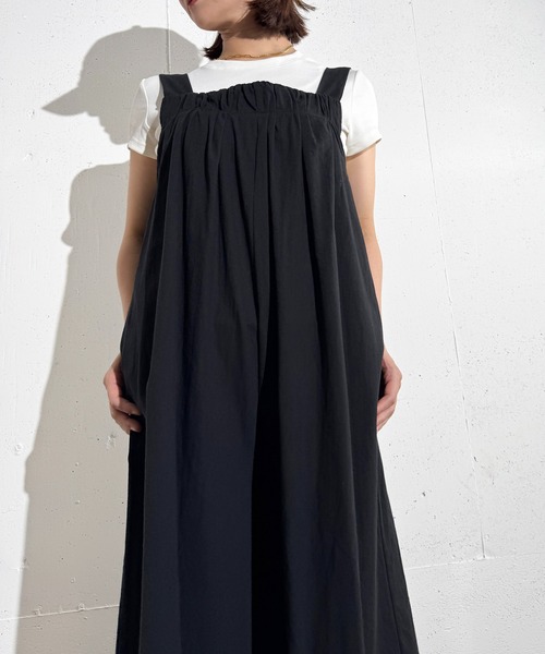 MAISON SELECT(メゾンセレクト)の「6C91 バックリボン ギャザーサロペット(つなぎ/オールインワン・レディース・ベージュ/ブラック・FREE)」の19枚目の写真