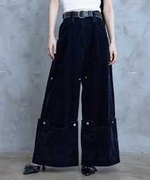 TAMYU（タミュー）の「TAMYU - TAU Flocked Denim 2way Pants / タウフロッキーデニム2wayパンツ（デニムパンツ）」