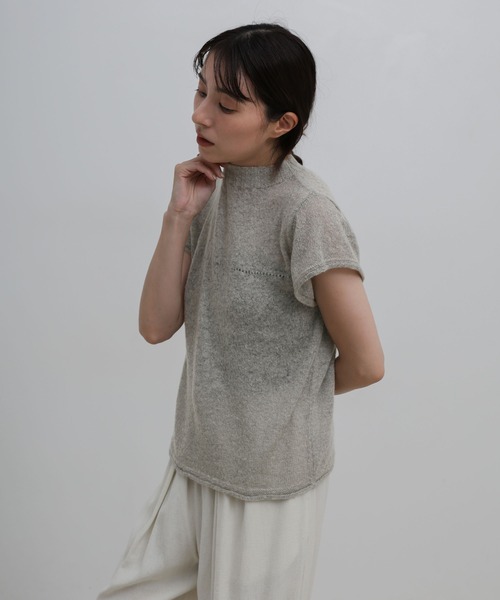 select MOCA(セレクトモカ)の「プチハイリブネックエアリーニットトップス(ニット/セーター・レディース・ブラック/ホワイト/グレー/ブルー・FREE)」の20枚目の写真