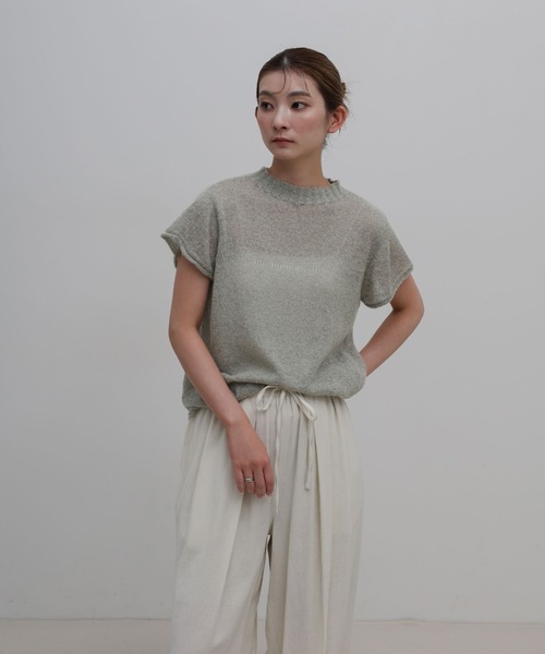 select MOCA(セレクトモカ)の「プチハイリブネックエアリーニットトップス(ニット/セーター・レディース・ブラック/ホワイト/グレー/ブルー・FREE)」の10枚目の写真