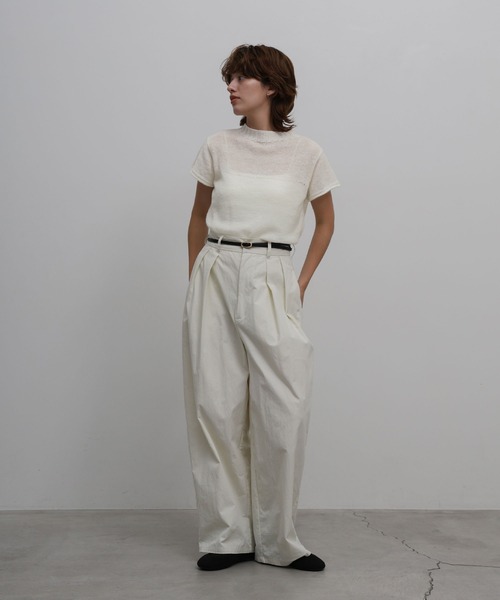 select MOCA(セレクトモカ)の「プチハイリブネックエアリーニットトップス(ニット/セーター・レディース・ブラック/ホワイト/グレー/ブルー・FREE)」の6枚目の写真