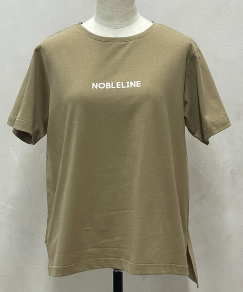 Jena espace merveilleux（ジェナ　エスパスメルヴェイユ）の「フロッキーロゴTシャツ（Tシャツ/カットソー・レディース・オフホワイト/チャコールグレー/ベージュ・FREE）」の9枚目の写真
