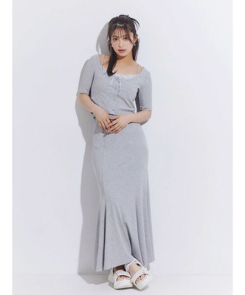 MERCURYDUO(マーキュリーデュオ)の「【セットアップ着用可能】カットマーメイドスカ―ト(スカート・レディース・グレー/ブラック・FREE)」の17枚目の写真