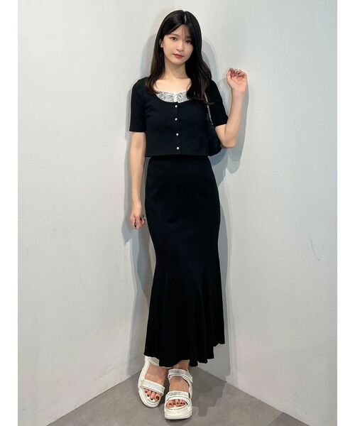 MERCURYDUO(マーキュリーデュオ)の「【セットアップ着用可能】カットマーメイドスカ―ト(スカート・レディース・グレー/ブラック・FREE)」の4枚目の写真