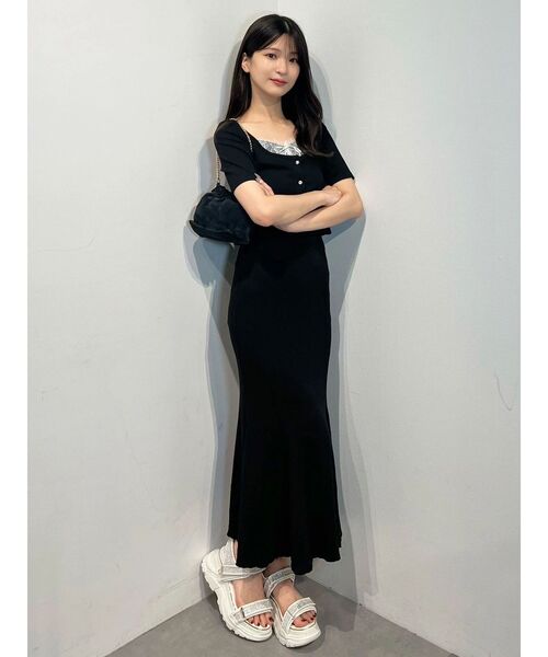 MERCURYDUO(マーキュリーデュオ)の「【セットアップ着用可能】カットマーメイドスカ―ト(スカート・レディース・グレー/ブラック・FREE)」の5枚目の写真