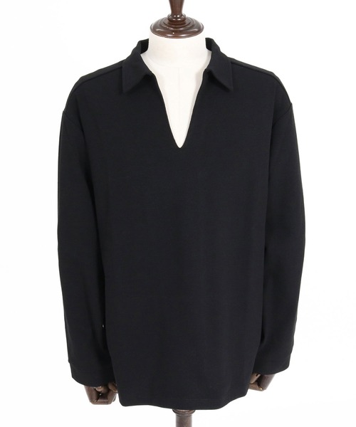 CAMBIO（カンビオ）の「ms6574-Ripple Knit Skipper Polo スキッパーポロシャツ(A72326cmb)（ポロシャツ・メンズ・ホワイト/オートミール/ブラック/ミックスグレー・S/M/L）」の22枚目の写真