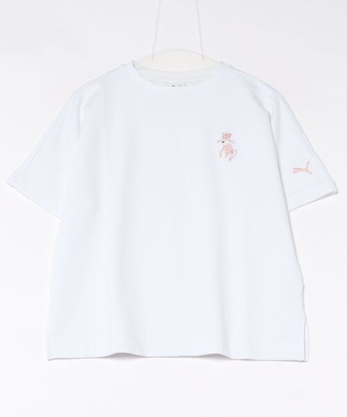 PUMA(プーマ)の「《PUMA》ESS ELEVATED MX ベビー TR 半袖 Tシャツ(Tシャツ/カットソー・レディース・ブラック/ミント/ホワイト・S/L/M/XL)」の2枚目の写真