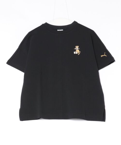 PUMA(プーマ)の「《PUMA》ESS ELEVATED MX ベビー TR 半袖 Tシャツ(Tシャツ/カットソー・レディース・ブラック/ミント/ホワイト・S/L/M/XL)」の1枚目の写真