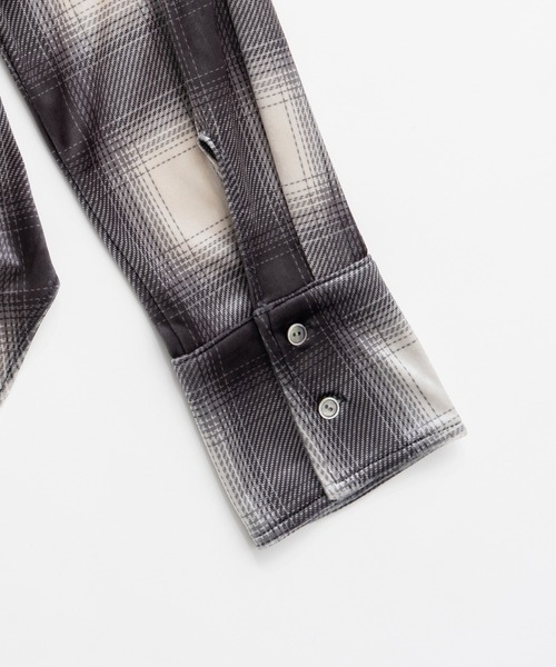PRANK PROJECT(プランクプロジェクト)の「【2026Autumn Pre-Order】フェーデッドチェックベロアシャツ / Faded Check Velour Shirt(シャツ/ブラウス・レディース・ブラック・FREE)」の13枚目の写真