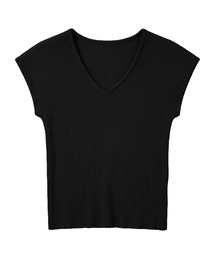 Silenzio V-Neck Top Light Gray