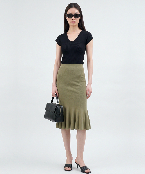 KIMDOH(キムド)の「Silenzio V-Neck Top Light Gray(ニット/セーター・レディース・ライトグレー/ブラック・FREE)」の8枚目の写真