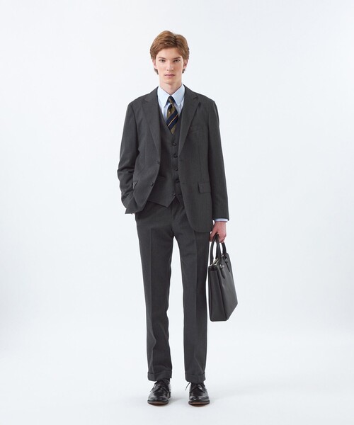 MACKINTOSH PHILOSOPHY(マッキントッシュ フィロソフィー)の「トロッター ジャケット#000(ナンバーゼロ)バーズアイストレッチ リサイクル(テーラードジャケット・メンズ・ブラック/ダークネイビー・40/38)」の3枚目の写真