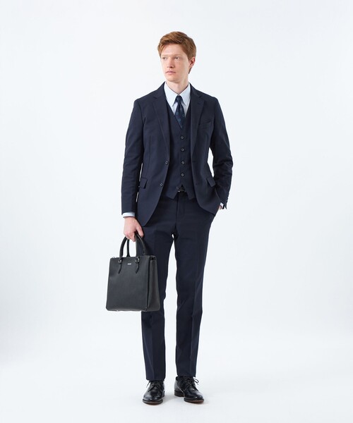 MACKINTOSH PHILOSOPHY(マッキントッシュ フィロソフィー)の「トロッター ジャケット#000(ナンバーゼロ)バーズアイストレッチ リサイクル(テーラードジャケット・メンズ・ブラック/ダークネイビー・40/38)」の5枚目の写真