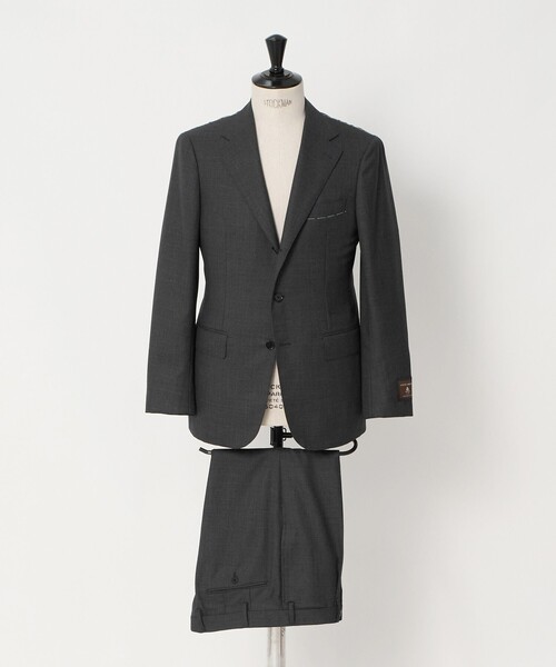 UNITED ARROWS(ユナイテッドアローズ)の「バーズアイ シングル 3ボタン スーツ REGULAR MODEL(セットアップ・メンズ・ダークグレー・50/46/48)」の1枚目の写真