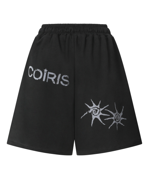 COIRIS(コイリス)の「ドレンバッグロゴバミューダスウェットハーフパンツ 男女共用 (2カラー)(スウェットパンツ・レディース・ブラック/ライトグレー・FREE)」の8枚目の写真