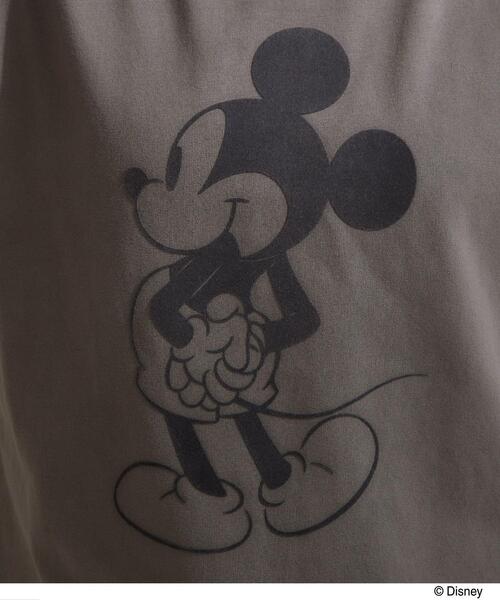 OPAQUE.CLIP(オペークドットクリップ)の「「Mickey Mouse」フロッキープリント フレンチスリーブTシャツ《洗濯機OK》(Tシャツ/カットソー・レディース・ホワイト/ダークブラウン/チャコールグレー・99)」の17枚目の写真