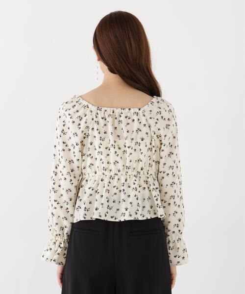 PROPORTION BODY DRESSING(プロポーションボディドレッシング)の「フラワーパターンギャザーブラウス / 1216210901(シャツ/ブラウス・レディース・ホワイト系その他/ブラック・FREE)」の17枚目の写真