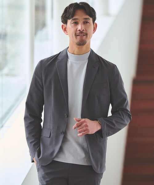 green label relaxing（グリーンレーベルリラクシング）の「【WEB限定】JUST fit ドライポリエステル ナロー セットアップ -吸水速乾-（セットアップ・メンズ・ブラック/ネイビー/ダークグレー・L/M/XS/XL/XXL/S）」の6枚目の写真