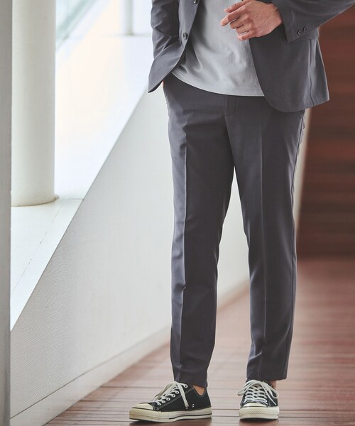 green label relaxing（グリーンレーベルリラクシング）の「【WEB限定】JUST fit ドライポリエステル ナロー セットアップ -吸水速乾-（セットアップ・メンズ・ブラック/ネイビー/ダークグレー・L/M/XS/XL/XXL/S）」の7枚目の写真