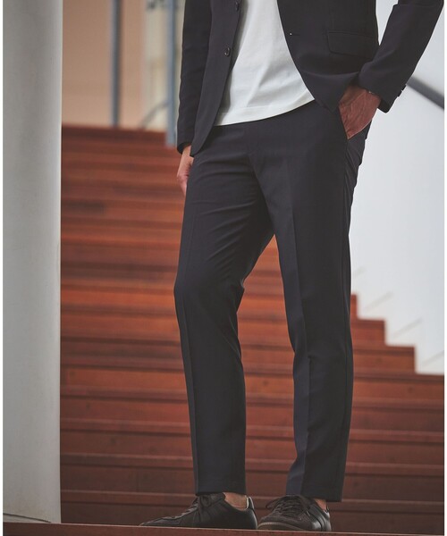 green label relaxing（グリーンレーベルリラクシング）の「【WEB限定】JUST fit ドライポリエステル ナロー セットアップ -吸水速乾-（セットアップ・メンズ・ブラック/ネイビー/ダークグレー・L/M/XS/XL/XXL/S）」の9枚目の写真