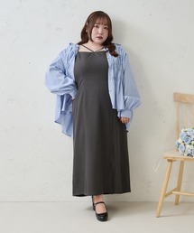 【Louiosy】【大きいサイズ】アソートIラインキャミワンピース