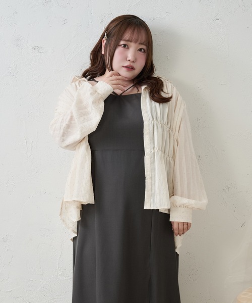 Louiosy(ルオシー)の「【Louiosy】【大きいサイズ】アソートIラインキャミワンピース(ワンピース・レディース・グレー/ホワイト系その他・4L/X-LARGE/3L)」の17枚目の写真