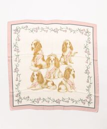 ZIP FIVE（ジップファイブ）の「犬・猫 アニマル柄 大判サテンスカーフ 90x90cm（バンダナ/スカーフ）」