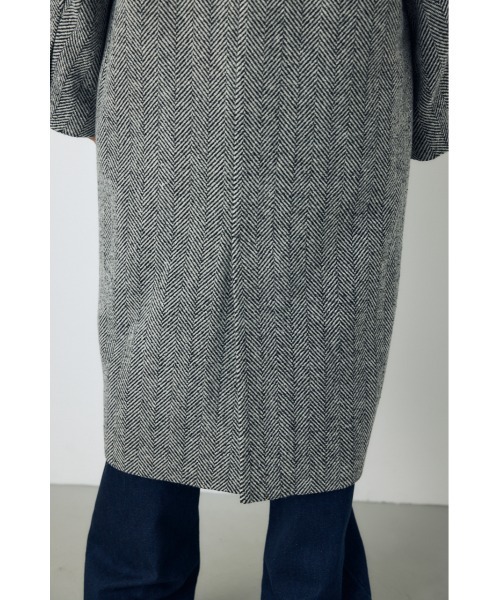 AZUL by moussy（アズールバイマウジー）の「【着丈バリエ】ヘリンボーンツイードチェスターロングコート 秋服 冬服　お尻が隠れる　体系カバー　マニッシュ（チェスターコート・レディース・ブラック系その他/ブラウン系その他・MEDIUM/SMALL）」の19枚目の写真