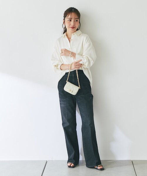 La boutique BonBon(ラブティックボンボン)の「【女っぽシャツ】サテンシャツ(シャツ/ブラウス・レディース・オフホワイト/ピンク・FREE)」の7枚目の写真