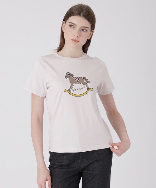 BLUE LABEL CRESTBRIDGE（ブルーレーベルクレストブリッジ）の「【一部店舗限定】ロッキンホースTシャツ（Tシャツ/カットソー・レディース・ブラック/ベビーピンク/ホワイト・38/40）」の3枚目の写真