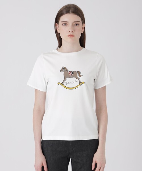 BLUE LABEL CRESTBRIDGE（ブルーレーベルクレストブリッジ）の「【一部店舗限定】ロッキンホースTシャツ（Tシャツ/カットソー・レディース・ブラック/ベビーピンク/ホワイト・38/40）」の21枚目の写真