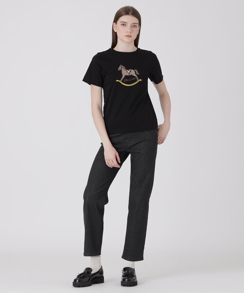 BLUE LABEL CRESTBRIDGE（ブルーレーベルクレストブリッジ）の「【一部店舗限定】ロッキンホースTシャツ（Tシャツ/カットソー・レディース・ブラック/ベビーピンク/ホワイト・38/40）」の16枚目の写真