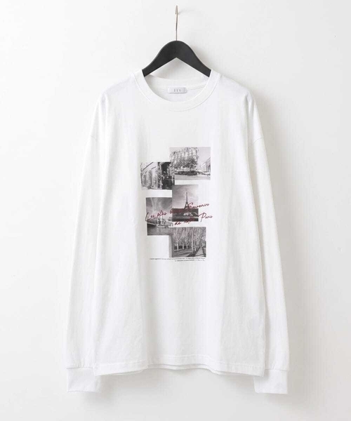 a.v.v(アーヴェヴェ)の「フォトプリントワイドシルエットカットソー(Tシャツ/カットソー・メンズ・ダークインディゴブルー/ホワイト・46/48)」の14枚目の写真