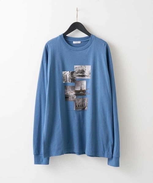 a.v.v(アーヴェヴェ)の「フォトプリントワイドシルエットカットソー(Tシャツ/カットソー・メンズ・ダークインディゴブルー/ホワイト・46/48)」の15枚目の写真