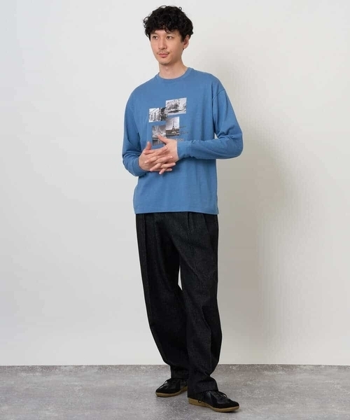 a.v.v(アーヴェヴェ)の「フォトプリントワイドシルエットカットソー(Tシャツ/カットソー・メンズ・ダークインディゴブルー/ホワイト・46/48)」の16枚目の写真