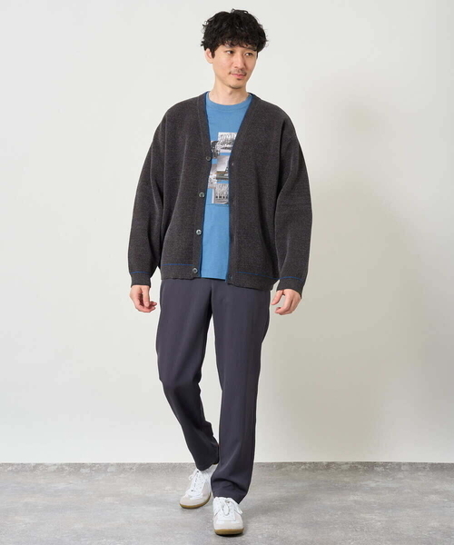 a.v.v(アーヴェヴェ)の「フォトプリントワイドシルエットカットソー(Tシャツ/カットソー・メンズ・ダークインディゴブルー/ホワイト・46/48)」の18枚目の写真