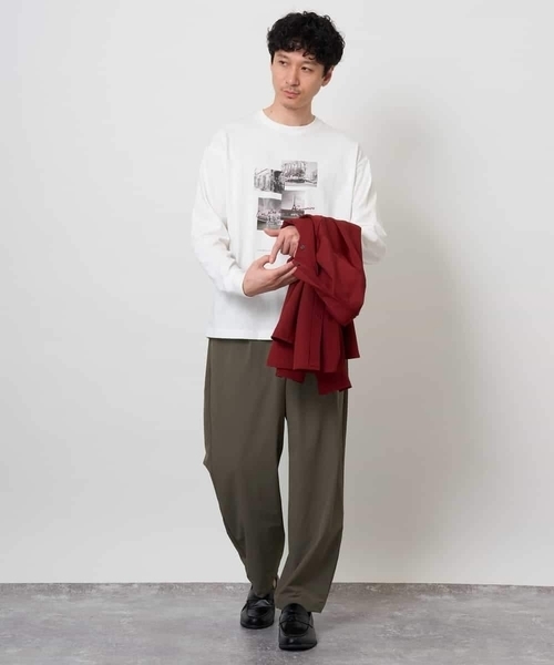 a.v.v(アーヴェヴェ)の「フォトプリントワイドシルエットカットソー(Tシャツ/カットソー・メンズ・ダークインディゴブルー/ホワイト・46/48)」の22枚目の写真