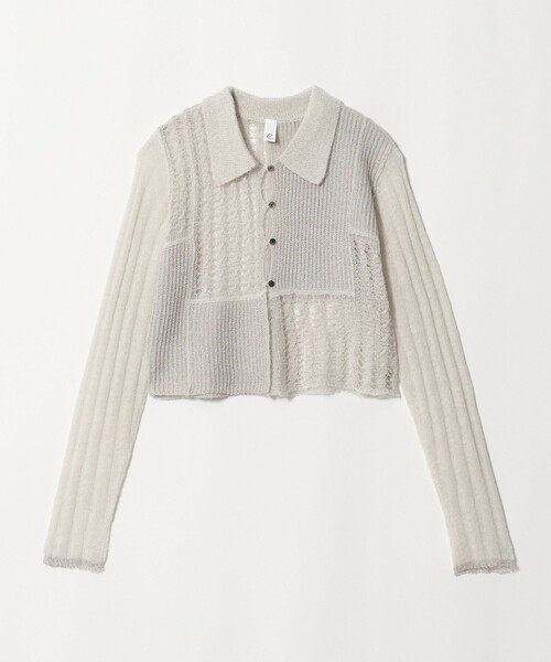 green label relaxing(グリーンレーベルリラクシング)の「【別注】<tyn.TGOR>パネル カラー カーディガン(カーディガン/ボレロ・レディース・ダークグレー/ライトグレー・FREE)」の13枚目の写真
