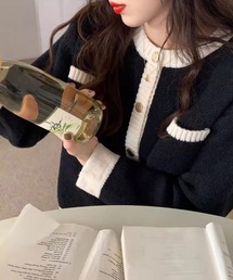 Flugge（フラッジー）の「ノーカラーニットジャケット（その他アウター）」