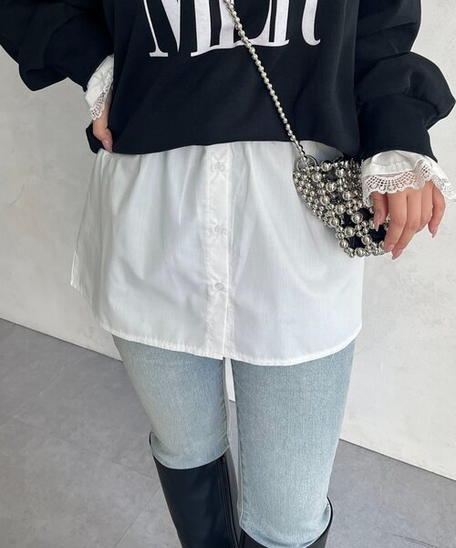 prose verse(プロズヴェール)の「フェイクレイヤードシャツ(シャツ/ブラウス・レディース・オフホワイト・LARGE/MEDIUM)」の1枚目の写真