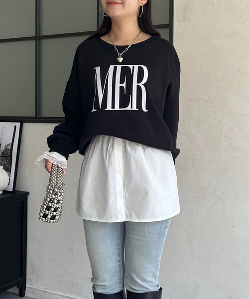 prose verse(プロズヴェール)の「フェイクレイヤードシャツ(シャツ/ブラウス・レディース・オフホワイト・LARGE/MEDIUM)」の3枚目の写真
