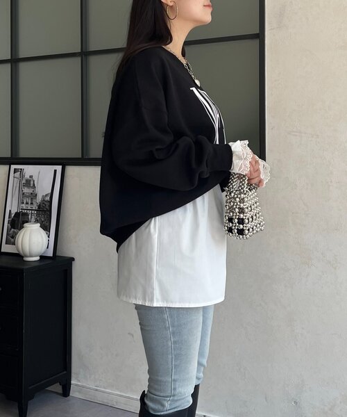 prose verse(プロズヴェール)の「フェイクレイヤードシャツ(シャツ/ブラウス・レディース・オフホワイト・LARGE/MEDIUM)」の6枚目の写真