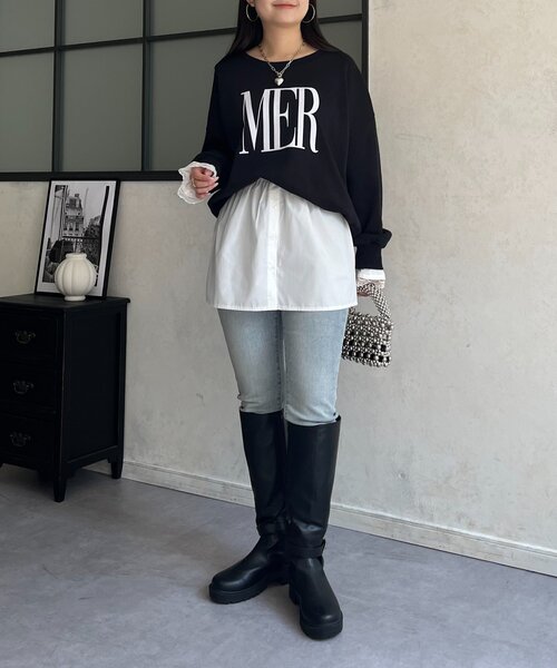 prose verse(プロズヴェール)の「フェイクレイヤードシャツ(シャツ/ブラウス・レディース・オフホワイト・LARGE/MEDIUM)」の7枚目の写真