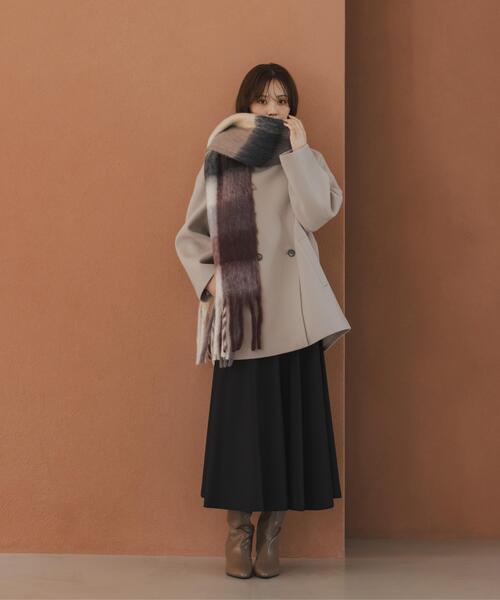 PROPORTION BODY DRESSING（プロポーションボディドレッシング）の「＜ａ＞ビックカラーハーフコート / 1216255104（ステンカラーコート・レディース・ホワイト系その他/ブラック/ベージュ・SMALL/P/S/MEDIUM）」の3枚目の写真