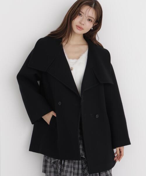PROPORTION BODY DRESSING（プロポーションボディドレッシング）の「＜ａ＞ビックカラーハーフコート / 1216255104（ステンカラーコート・レディース・ホワイト系その他/ブラック/ベージュ・SMALL/P/S/MEDIUM）」の18枚目の写真