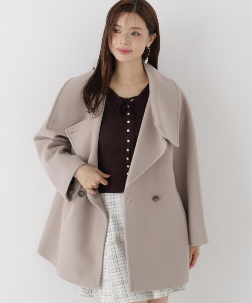 PROPORTION BODY DRESSING（プロポーションボディドレッシング）の「＜ａ＞ビックカラーハーフコート / 1216255104（ステンカラーコート・レディース・ホワイト系その他/ブラック/ベージュ・SMALL/P/S/MEDIUM）」の8枚目の写真