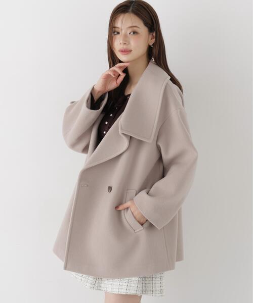 PROPORTION BODY DRESSING（プロポーションボディドレッシング）の「＜ａ＞ビックカラーハーフコート / 1216255104（ステンカラーコート・レディース・ホワイト系その他/ブラック/ベージュ・SMALL/P/S/MEDIUM）」の9枚目の写真