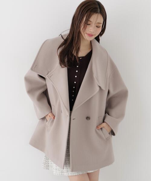 PROPORTION BODY DRESSING（プロポーションボディドレッシング）の「＜ａ＞ビックカラーハーフコート / 1216255104（ステンカラーコート・レディース・ホワイト系その他/ブラック/ベージュ・SMALL/P/S/MEDIUM）」の10枚目の写真